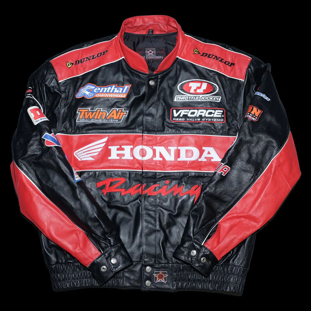 Honda Leather Jacket-Motorcycle Jacket-Racing Jacket-Riding Jacket