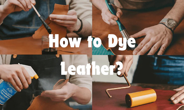 Person applying leather dye with a sponge to restore a faded leather jacket.