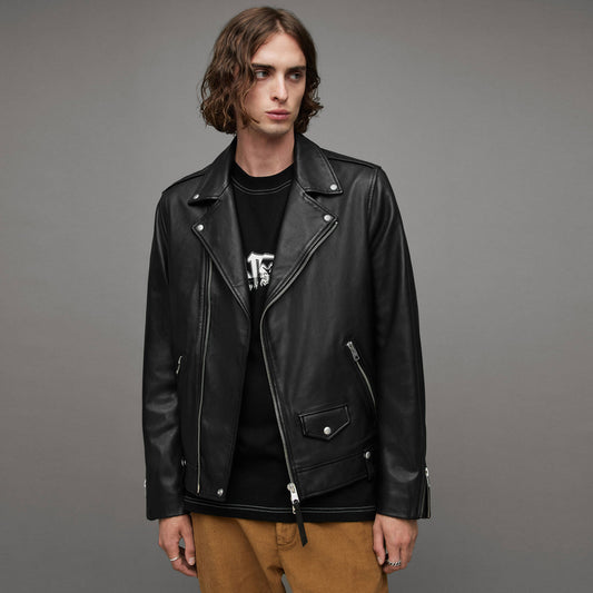 Leather Biker Jacket-Motorcycle Jacket-Racing Jacket