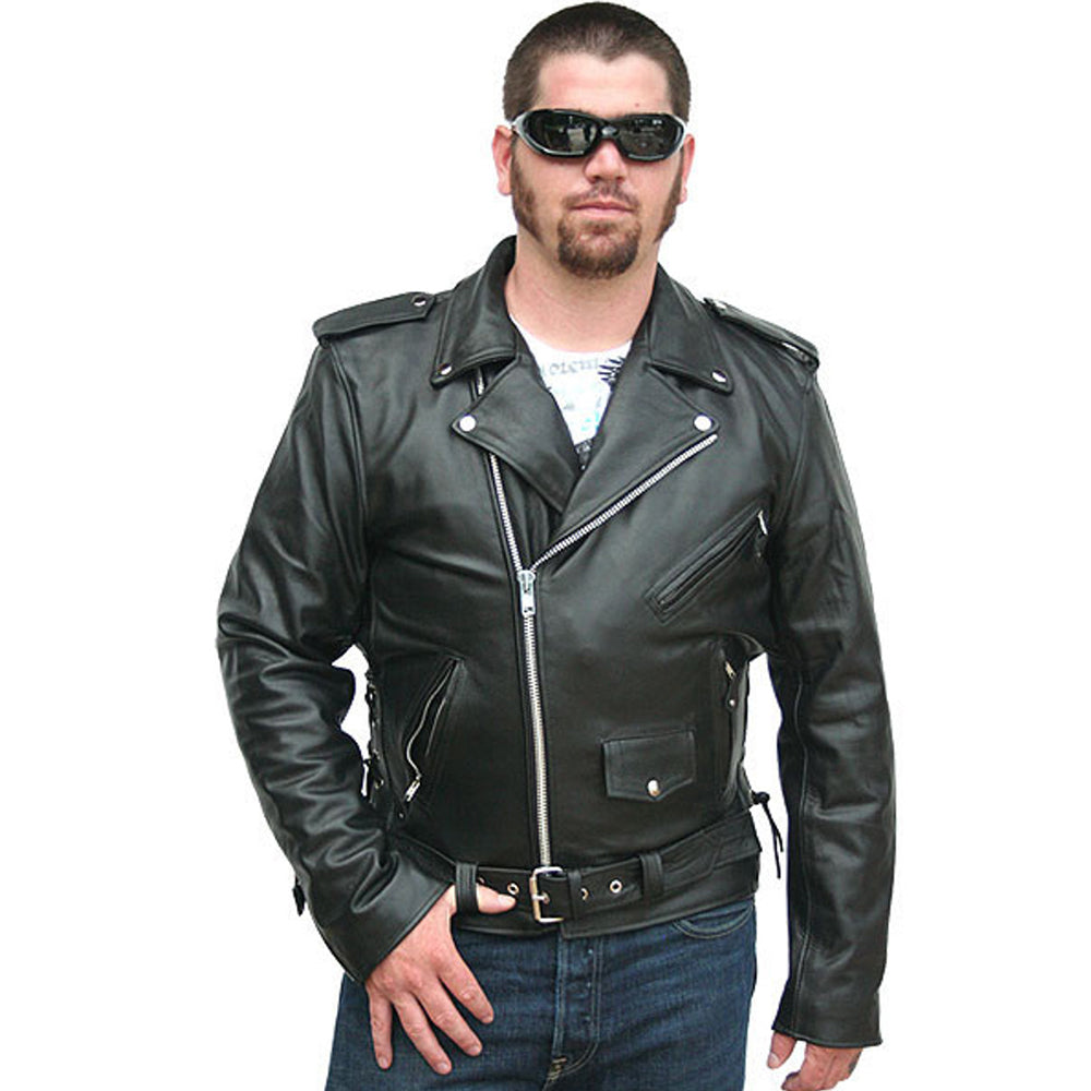 Leather Biker Jacket-Racing Jacket-Motorcycle Jacket