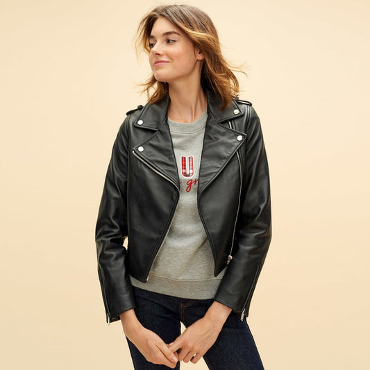 Leather Biker Jacket-Motorcycle Jacket-Racing Jacket