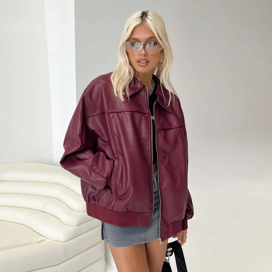 Leather Bomber Jacket-Military Jacket-Pilot Jacket-Flight Jacket