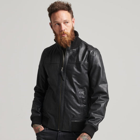 Leather Bomber Jacket-Military Jacket-Flight Jacket-Pilot Jacket