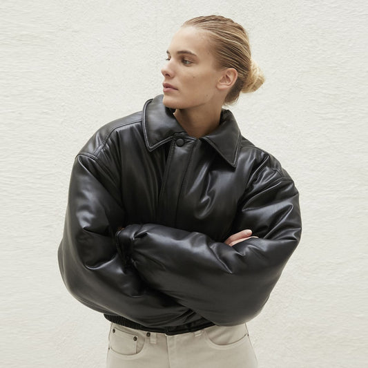 Leather Bomber Jacket-Flying Jacket-Military Jacket