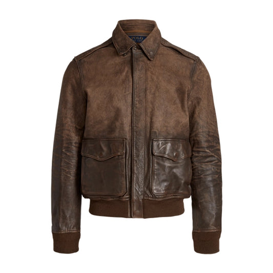 Leather Bomber Jacket-Aviator Jacket-Flight Jacket-Flying Jacket