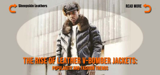 Leather V-Bomber jacket showcased with a sleek design, highlighting its trendy appeal, versatility, and craftsmanship as a must-have fashion item in 2025.
