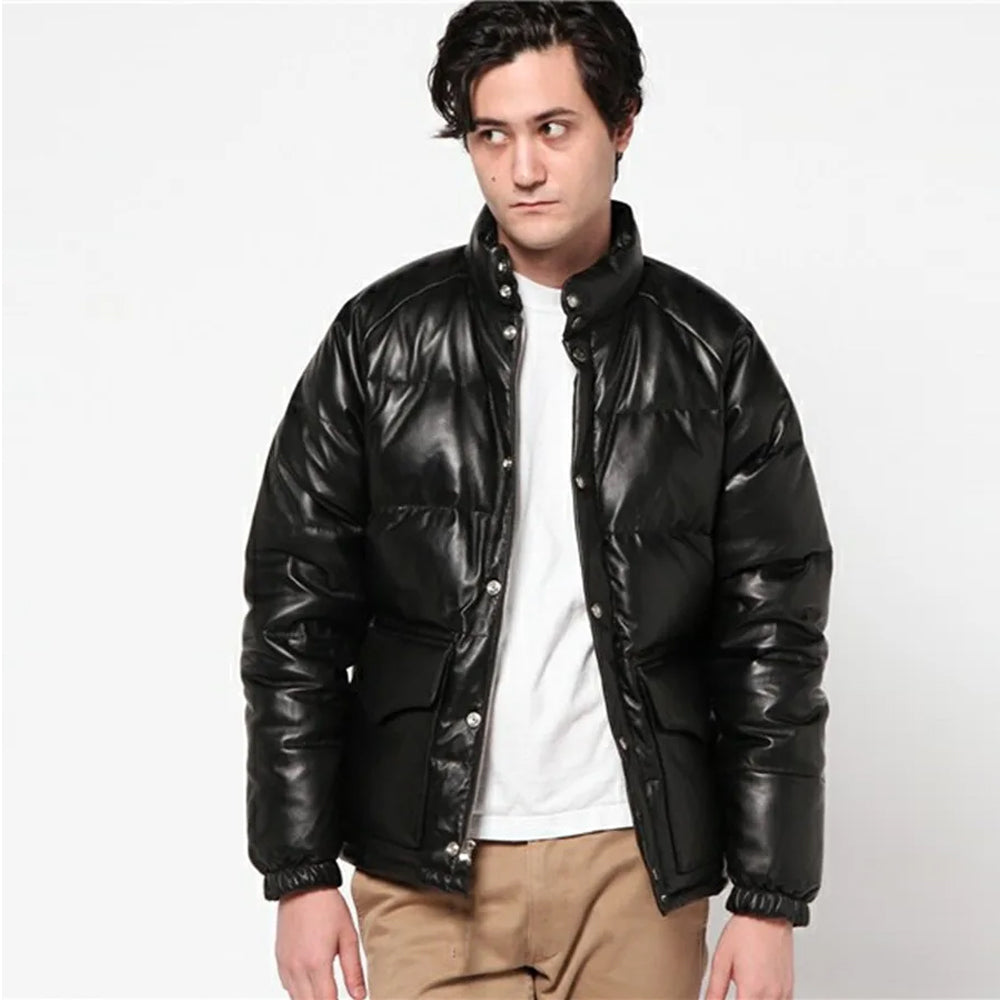 V Bomber Jacket-Bubble Jacket-Sheepskin Jacket-Leather Jacket