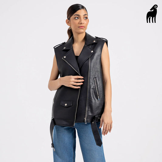 Leather Vest-Biker Vest-Lambskin vest-western vest