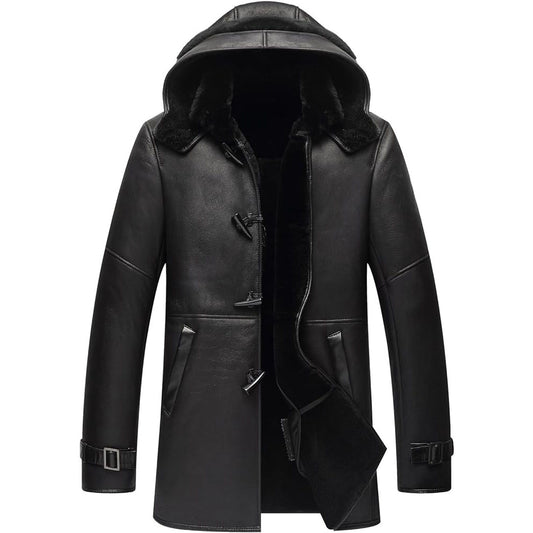 Shearling Leather Coat-Sheepskin Coat-Trench Coat
