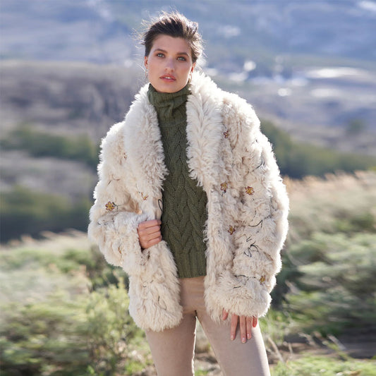 Shearling Leather Coat-Sheepskin Coat-Trench Coat-Long Coat