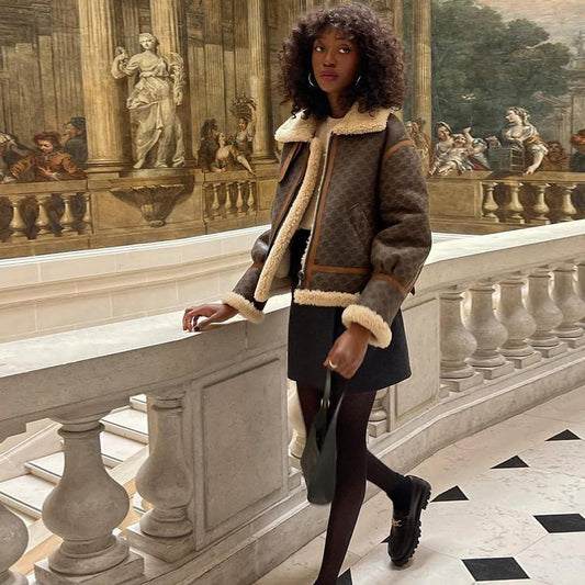 Shearling Leather Jacket-Sheepskin Jacket-B3 Bomber Jacket