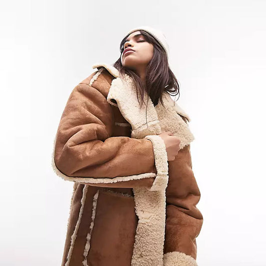 Shearling Coat-Sheepskin Coat-Long Coat