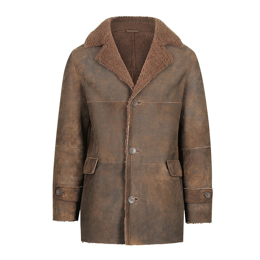 Sheepskin Coat - Leather Coat - Aviator Coat - Shearling Coat ...