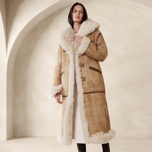 Sheepskin Leather Coat-Shearling Coat-Trench Coat-Aviator Coat