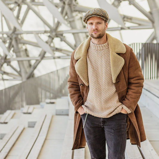 Sheepskin Leather Coat-Shearling Coat-Long Coat