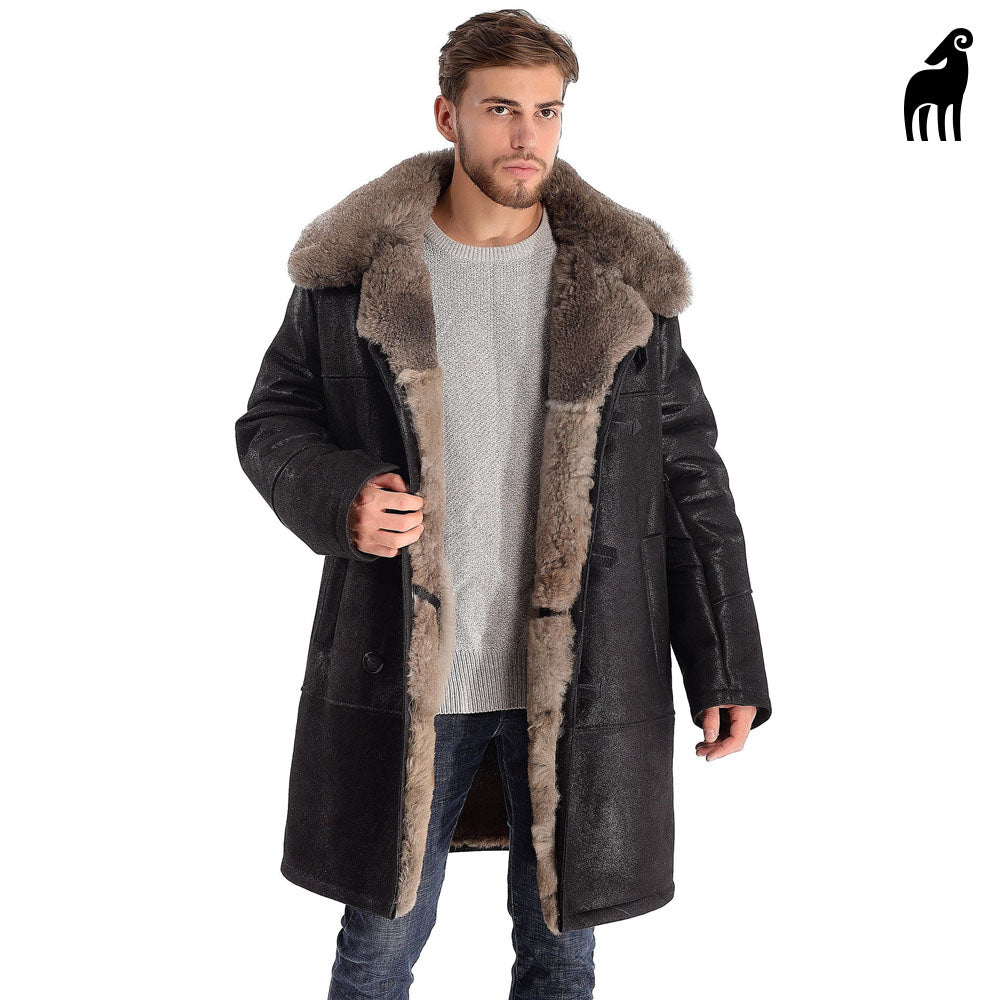 Sheepskin Leather Coat-Shearling coat