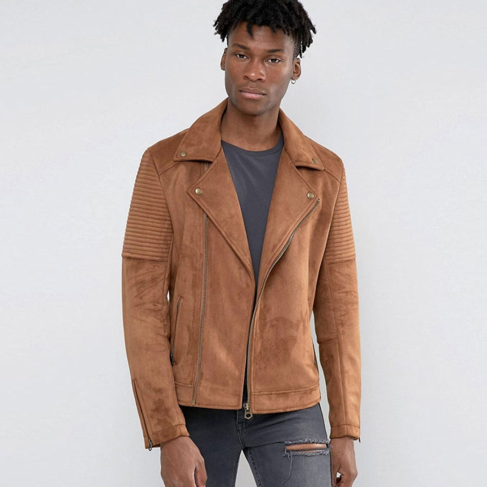 Suede Leather Jacket-Sheepskin Jacket-Shearling Jacket