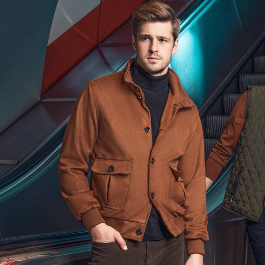 Suede Leather Jacket-Sheepskin Leather Jacket-Shearling Jacket