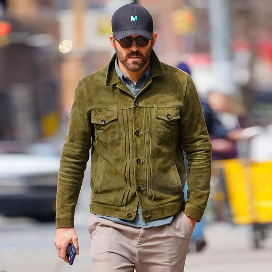 Suede Leather Jacket-Lambskin Jacket-Sheepskin Jacket