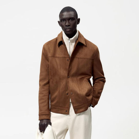 Suede Leather Jacket-Sheepskin Jacket-Lambskin Jacket
