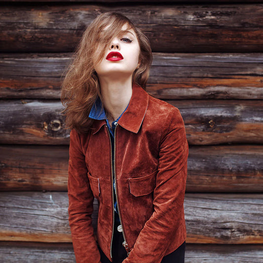 Suede Leather Jacket-Western Jacket-Bomber Jacket