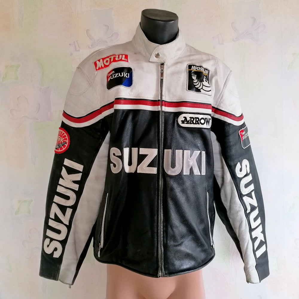 Suzuki Leather Jacket-Racing Jacket-Motorcycle Jacket