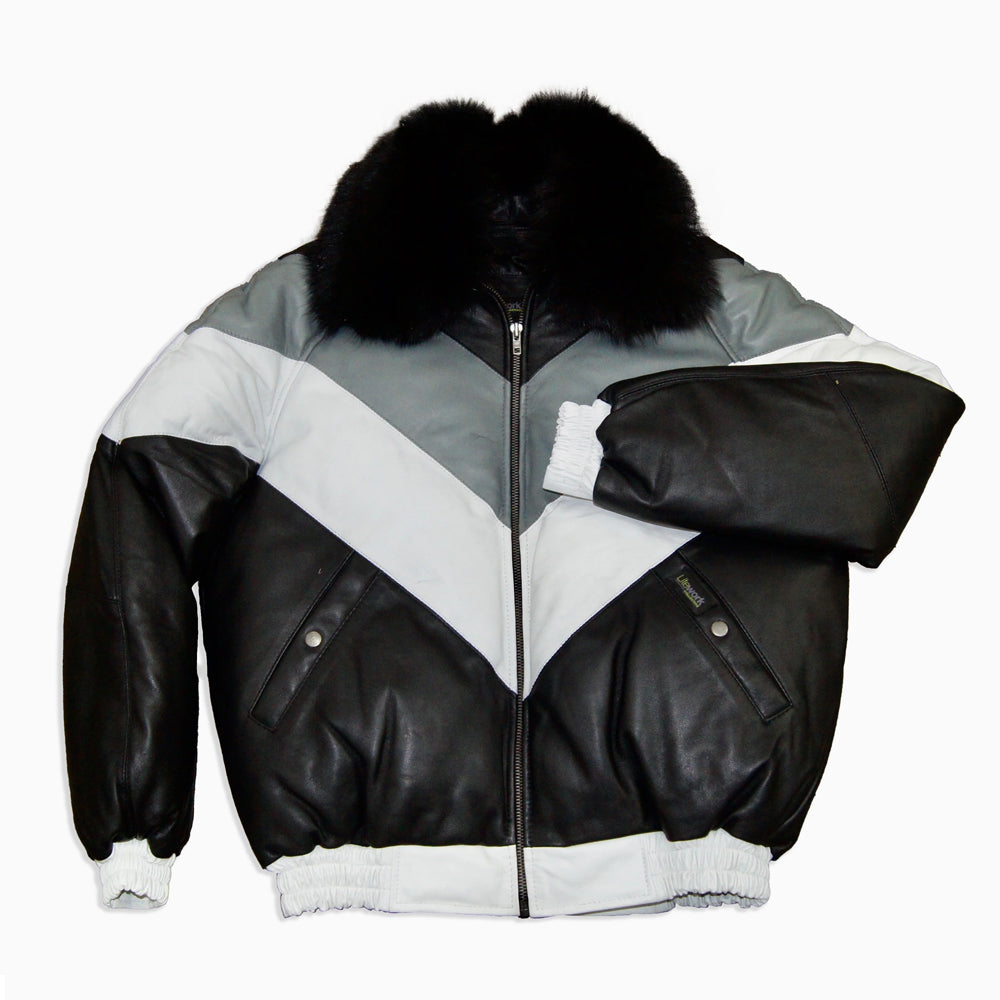 V Bomber Jacket-Leather Jacket-Bubble Jacket-Sheepskin Jacket