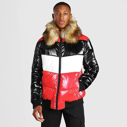 V Bomber jacket-Sheepskin jacket-Bubble jacket