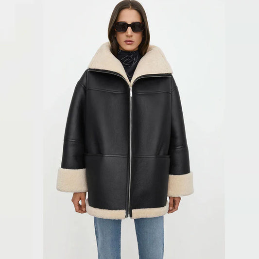 Stylish shearling jacket outfit ideas for casual, work, and evening wear. Explore versatile ways to pair shearling jackets for every occasion.