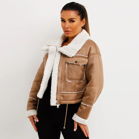 Aviator Leather Jacket-Shearling Jacket-Sheepskin Jacket
