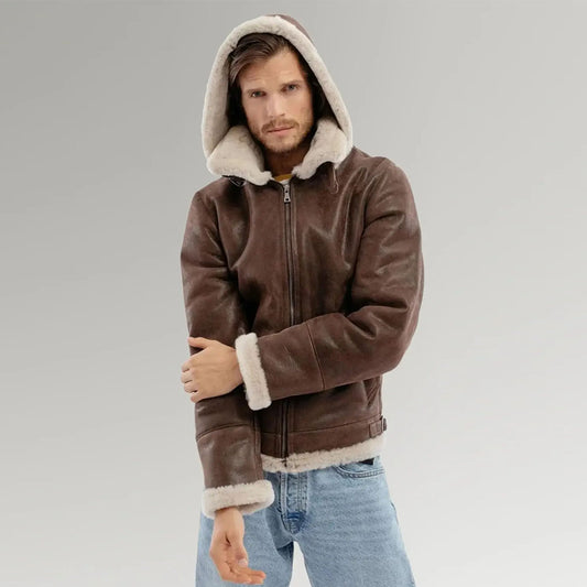 B3 Bomber Jacket-Shearling Jacket-Aviator Leather Jacket