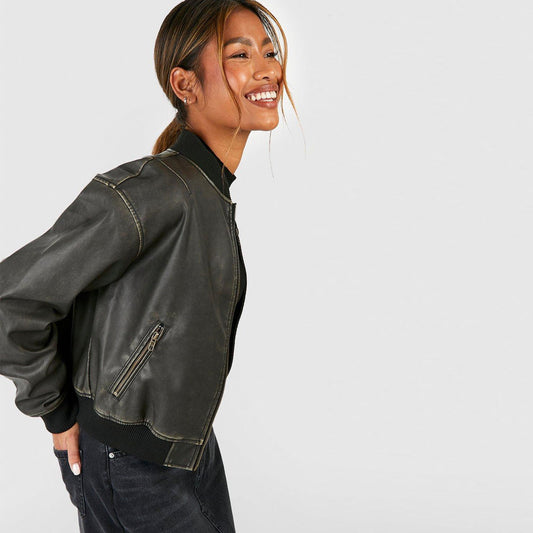 Leather Bomber Jacket-Sheepskin Jacket-Flight Jacket