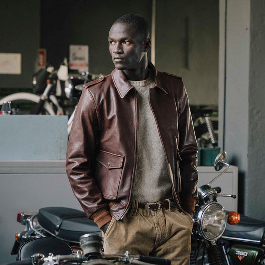 Flight Leather Jacket-Military Jacket-Bomber Jacket