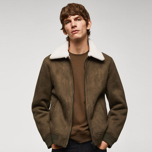 Shearling Leather Jacket-Sheepskin Jacket-B3 Bomber Jacket