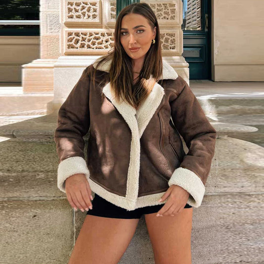 Shearling Leather Jacket-Sheepskin Jacket-B3 bomber Jacket