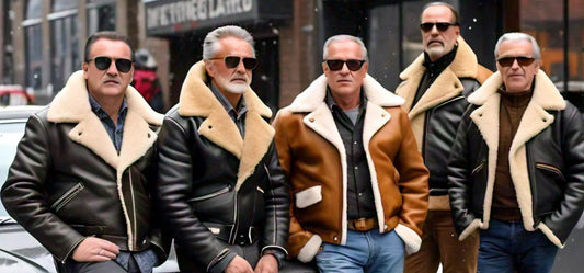 Shop stylish shearling leather jackets, known for their warmth, luxury, and versatility. Perfect for street fashion, with designs like the iconic men’s airforce shearling leather jacket.