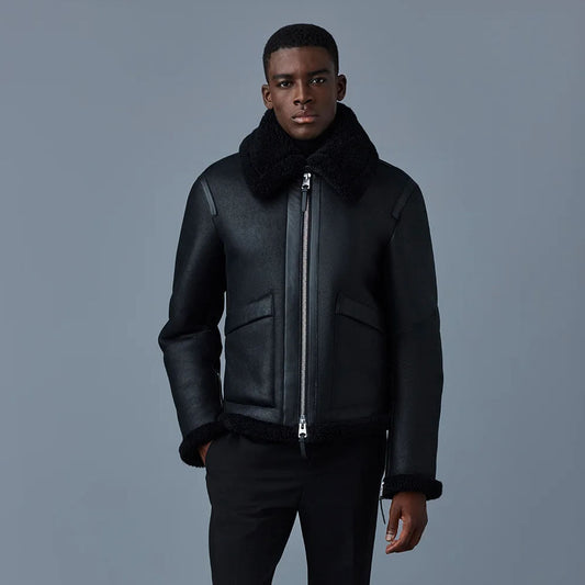 B3 Bomber Jacket-Shearling Jacket-Sheepskin Jacket