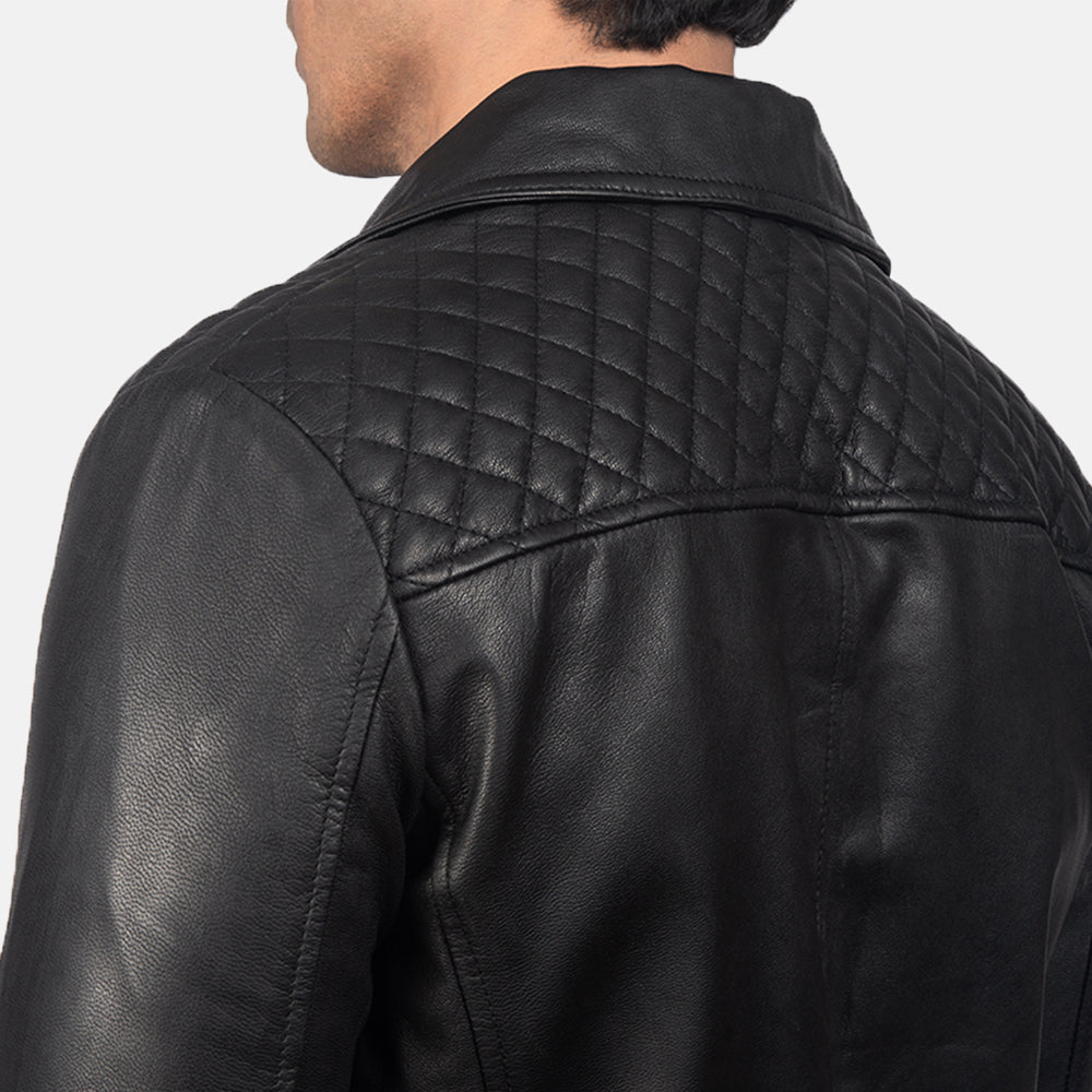 New Men Black Moto Racing Biker Leather Riding Jacket