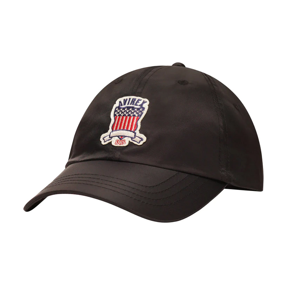 Avirex Black Icon Nylon Hat With Embroidered Logo