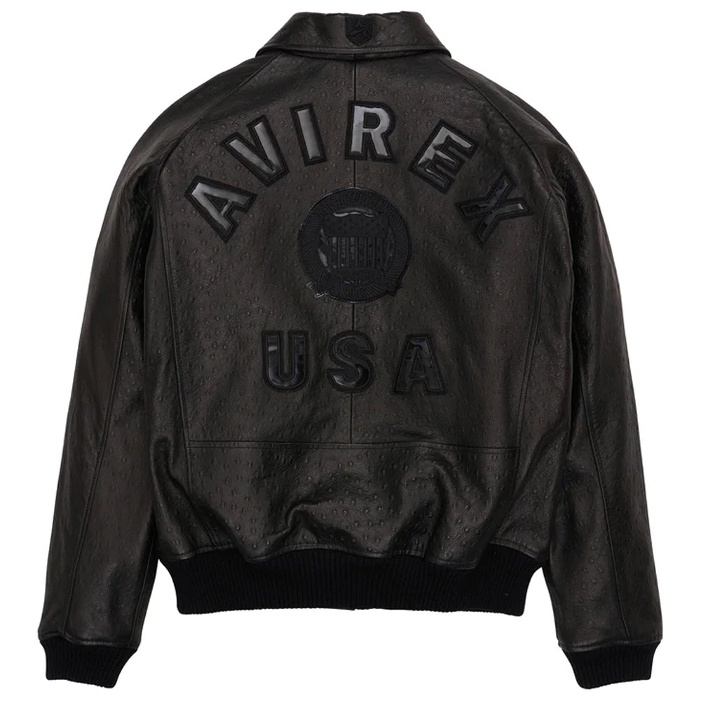 New Black Limited Edition Avirex Leather Jacket
