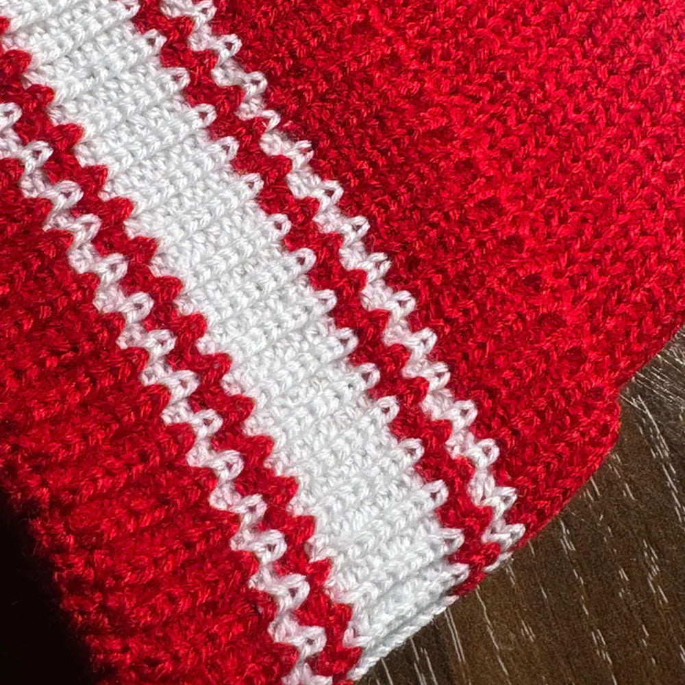 Stripes Red Beanie Cap