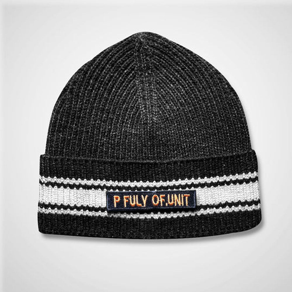 Black Unisex P Fully Of.Unit Veteran Beanie Cap