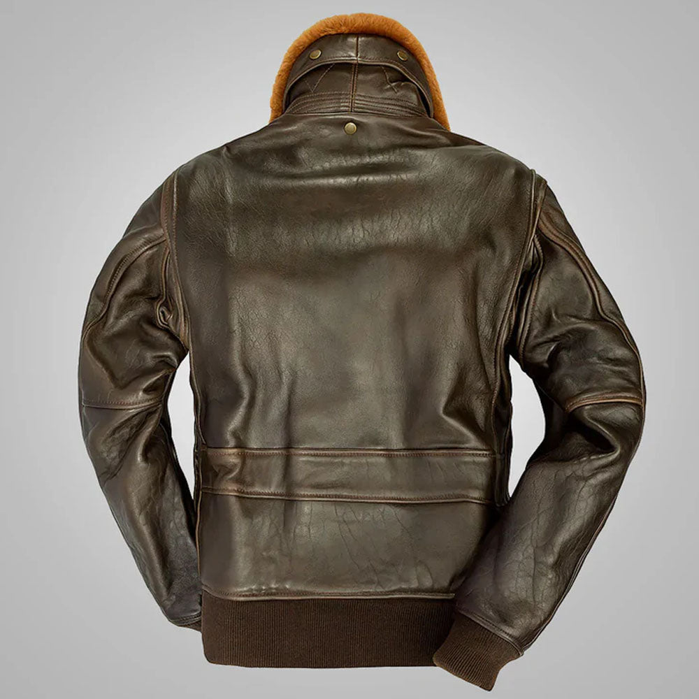 Brown Sheepskin G-1 Flight Leather Jacket