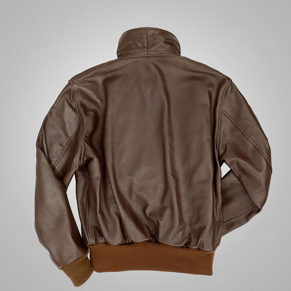 Men's Flying Aviator Sheepskin Flight Leather Jacket