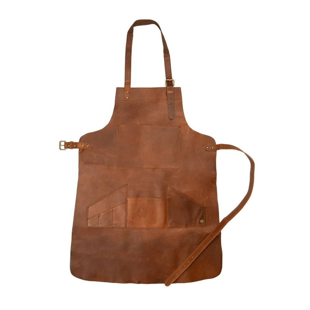 Sheepskin Multi-Pocket Leather Apron for Men