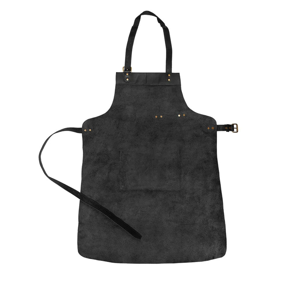 Handmade Sheepskin Long Leather Apron With Spacious Front Pocket for Tools For Men