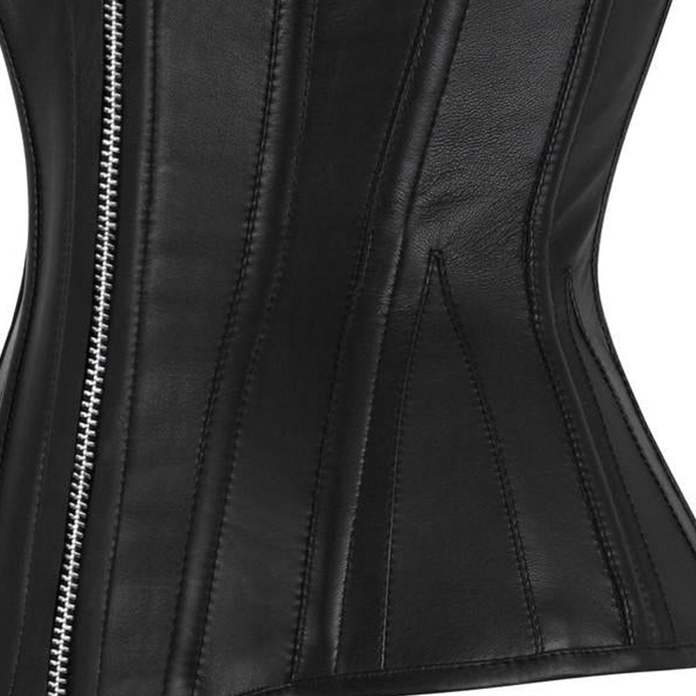 Goldie Overbust Genuine Leather Corset