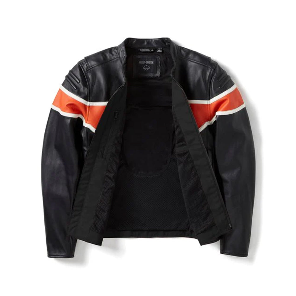 Harley Davidson motorcycle jacket made from premium cowhide leather