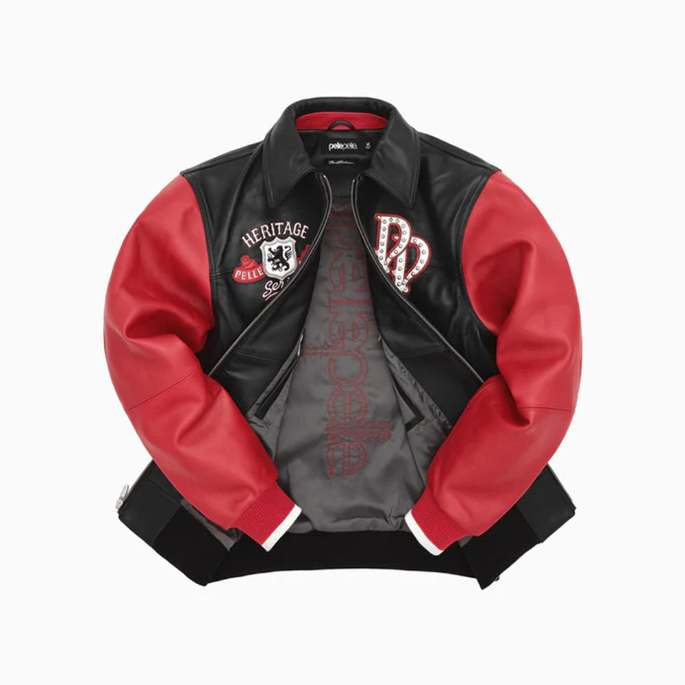 Satin Lining of Pelle Pelle Heritage Leather Jacket – Embroidered Pelle Pelle Interior with Premium Stitching Details