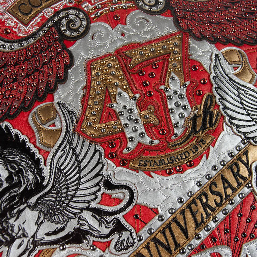 Pelle Pelle limited edition red leather jacket full back view streetwear style